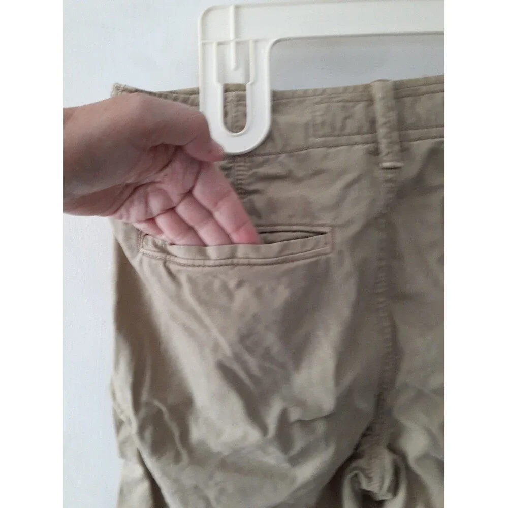 American Eagle Outfitters Shorts Mens 28 Khaki Cotton Canvas Flat Front Aeo